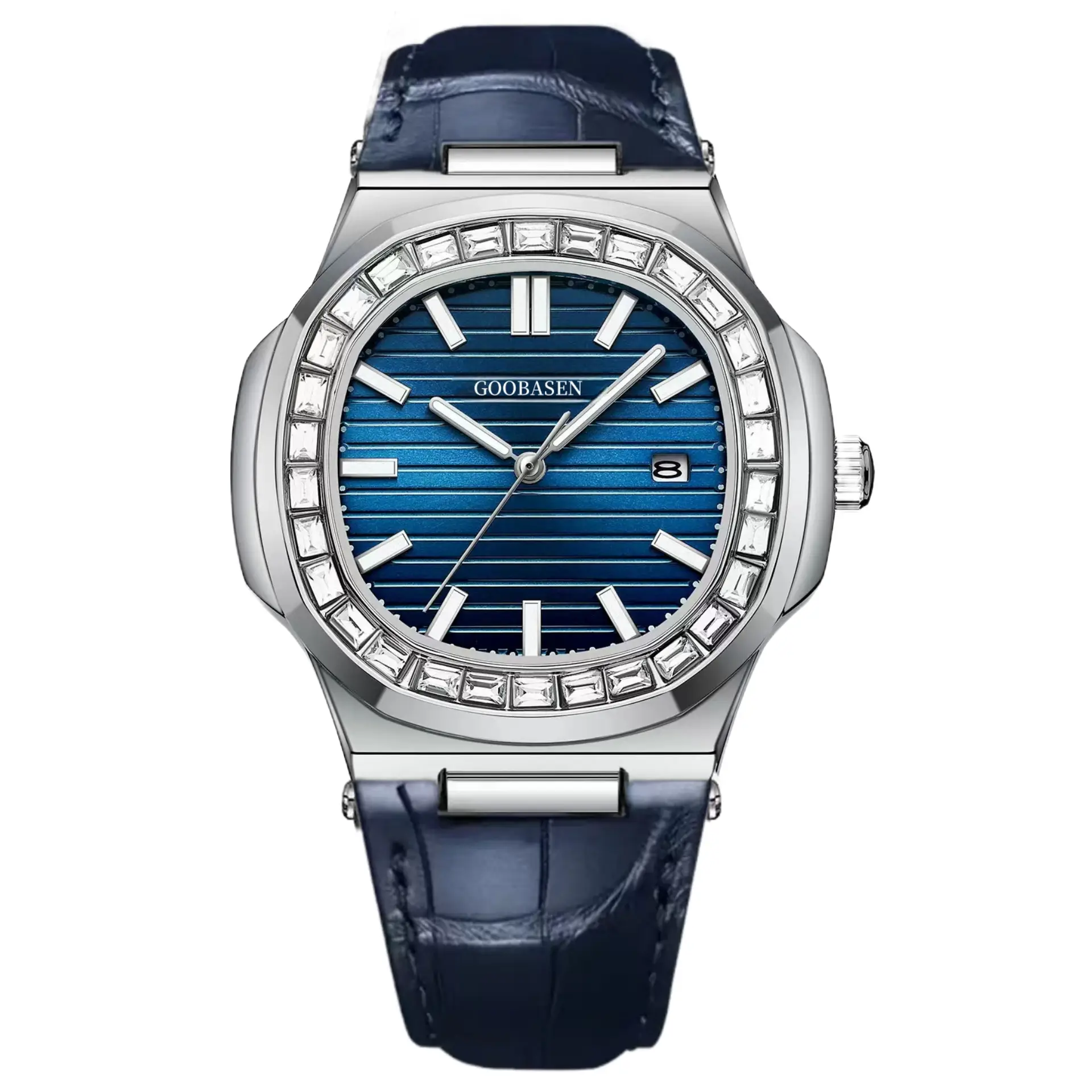 Guberson Men's Black Dial Quartz Watch with Bracelet - Image 11
