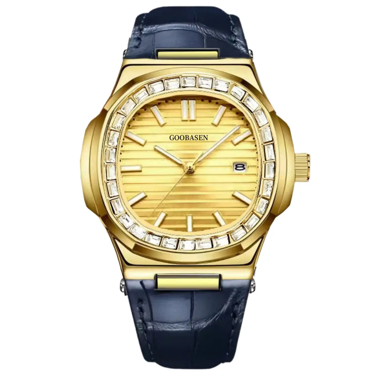 Guberson Men's Black Dial Quartz Watch with Bracelet - Image 12