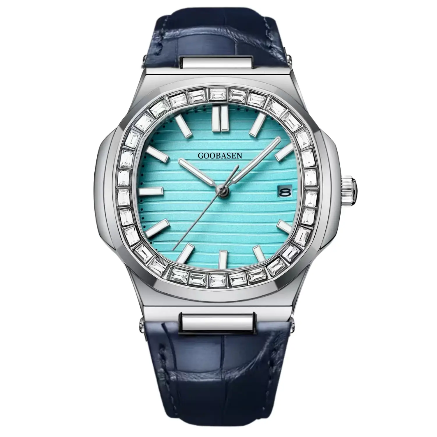 Guberson Men's Black Dial Quartz Watch with Bracelet - Image 9