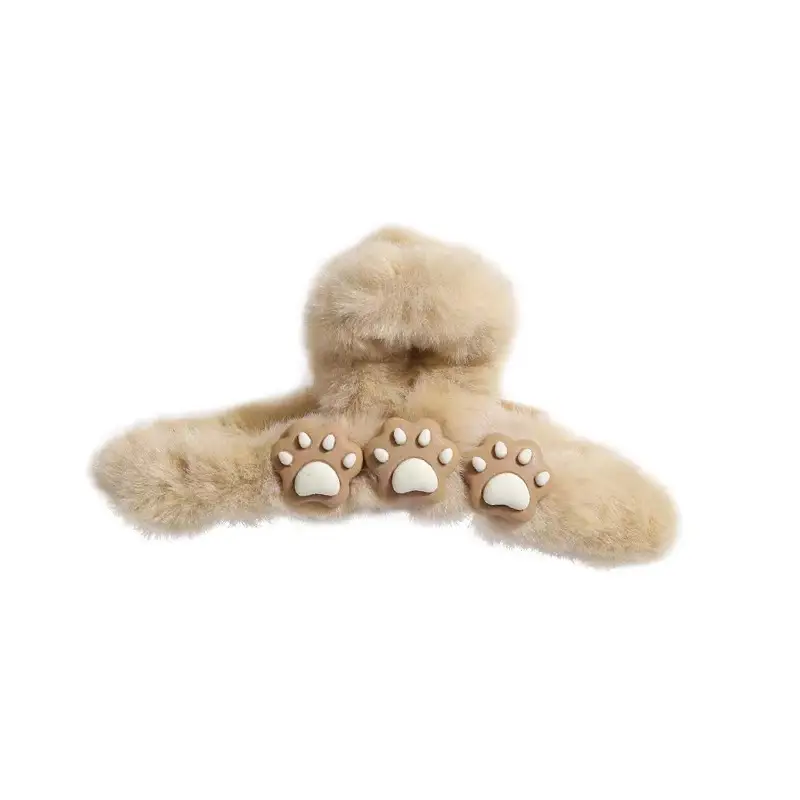 Furry Cat Claw Bear Hair Clip for Women - Image 8