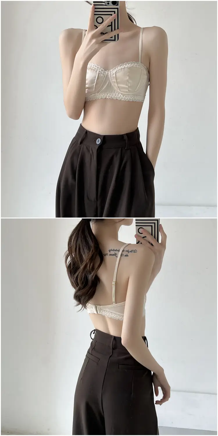 Green French Lace Push Up Bra for Women — feature 1