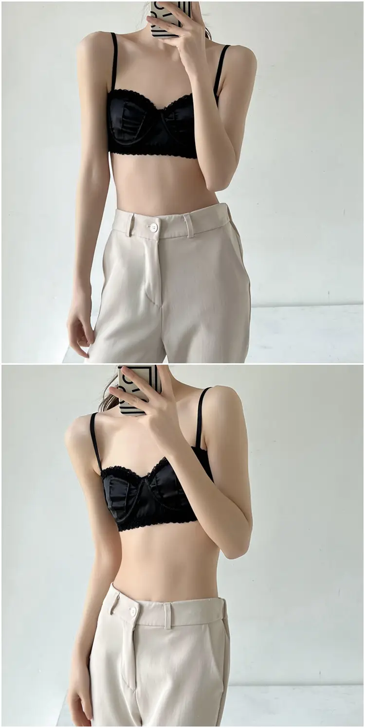 Green French Lace Push Up Bra for Women — feature 12