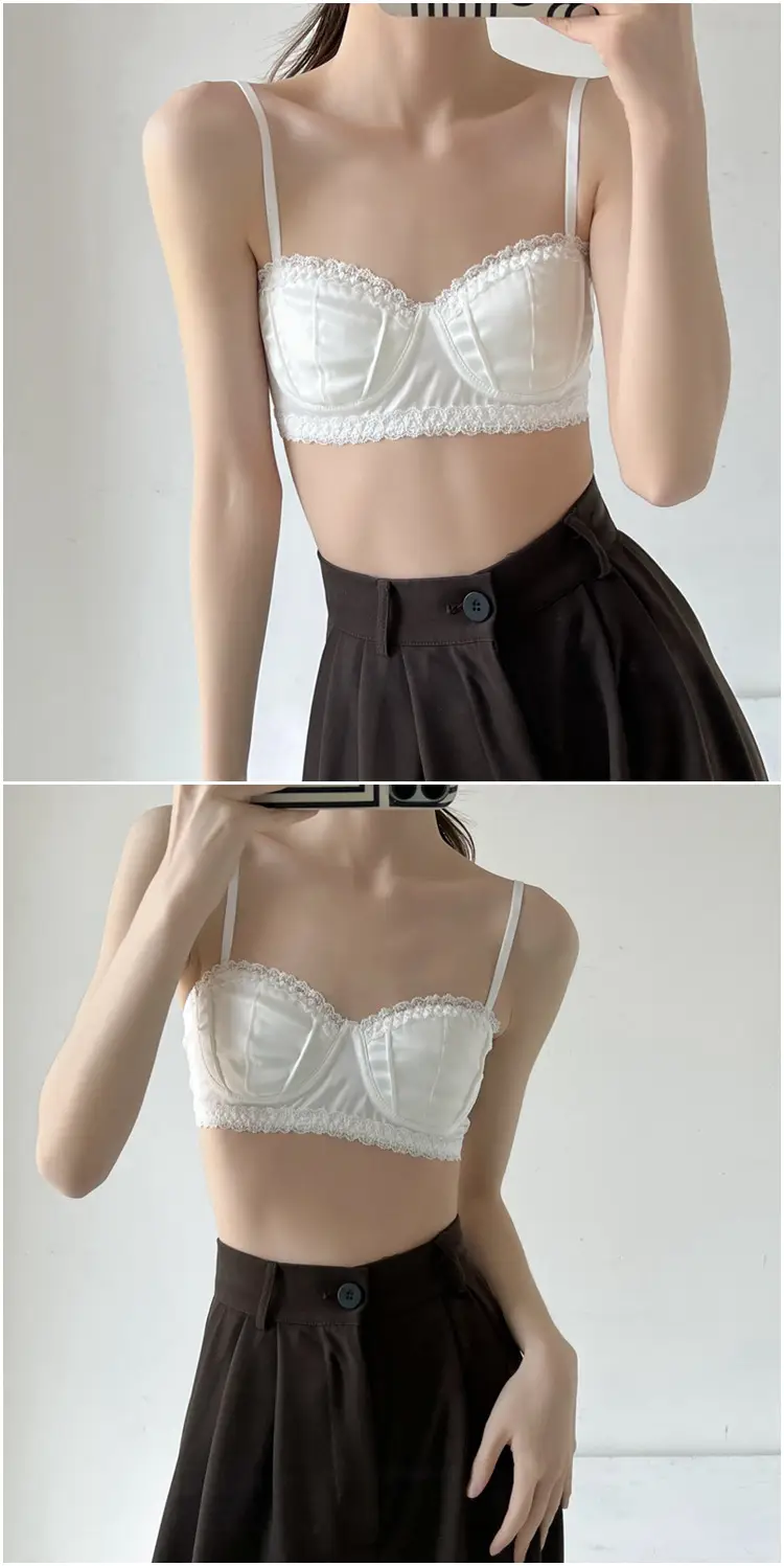 Green French Lace Push Up Bra for Women — feature 9