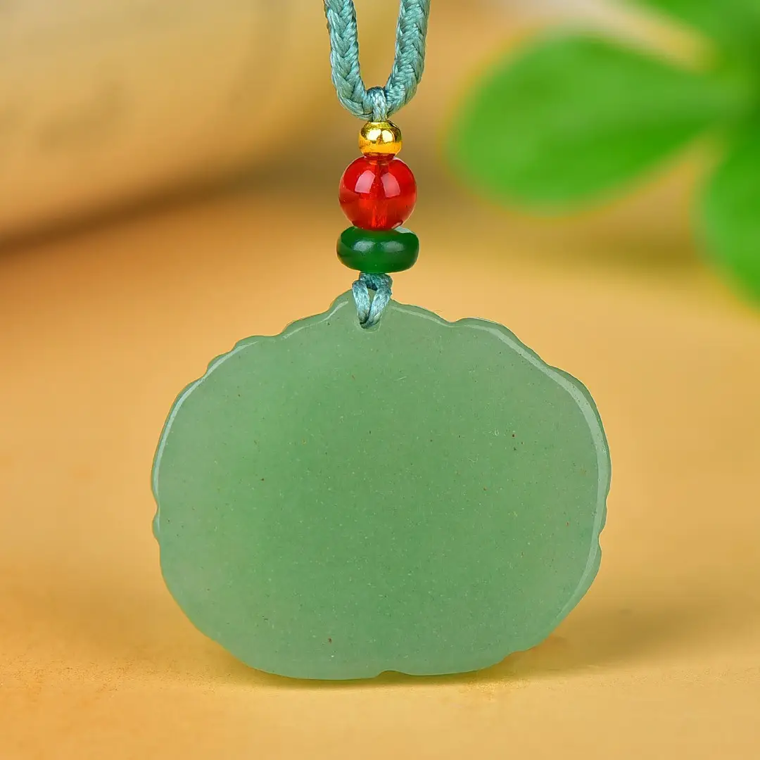 Aventurine Rose Pendant Natural Jade Necklace — feature 7