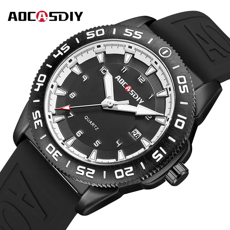 Men's Luminous Silicone Watch Orange Sport Design - Image 7