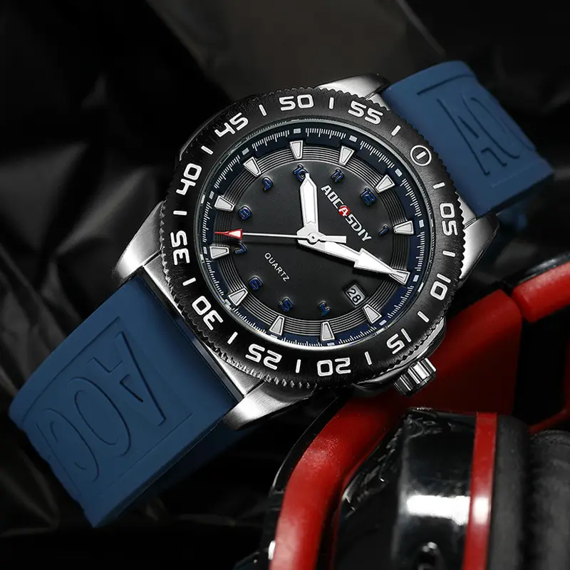 Men's Luminous Silicone Watch Orange Sport Design - Image 10