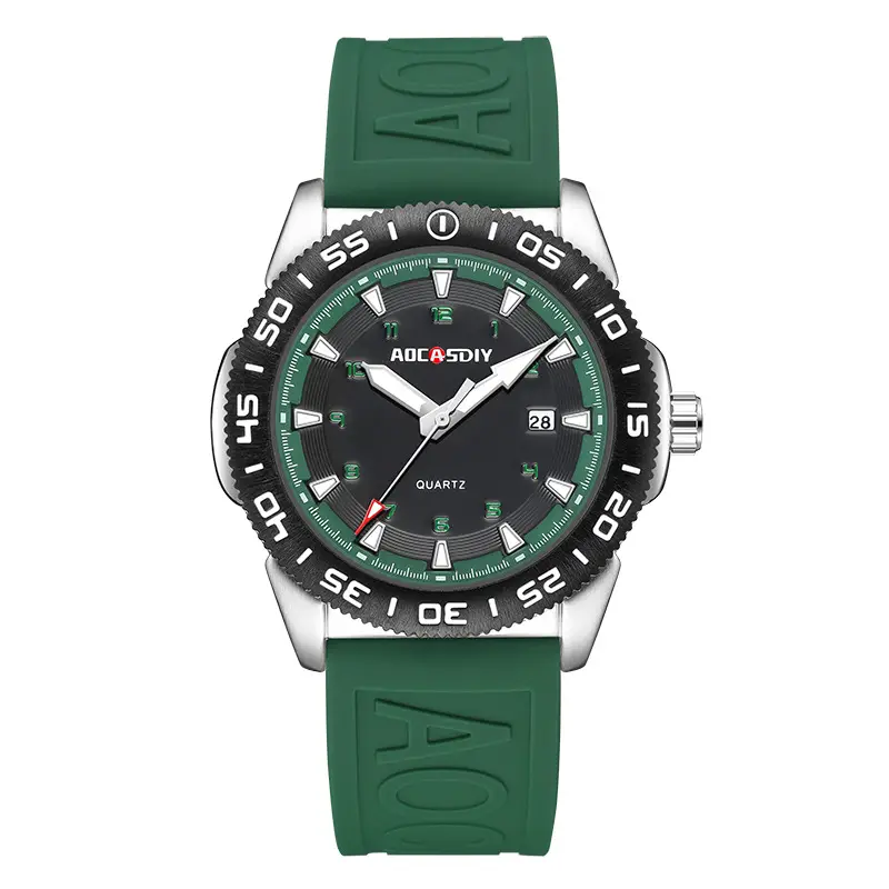 Men's Luminous Silicone Watch Orange Sport Design - Image 11