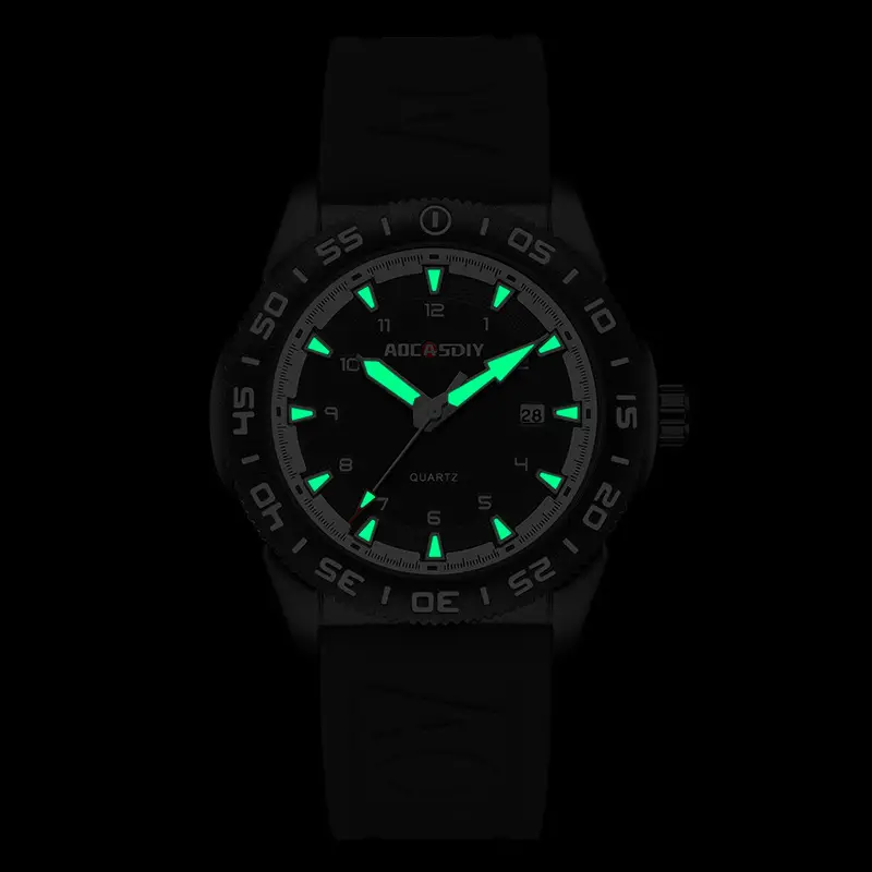 Men's Luminous Silicone Watch Orange Sport Design — feature 15