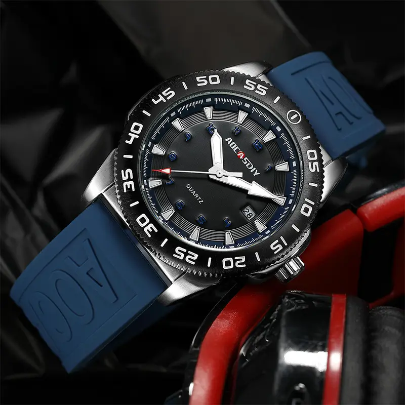 Men's Luminous Silicone Watch Orange Sport Design — feature 17