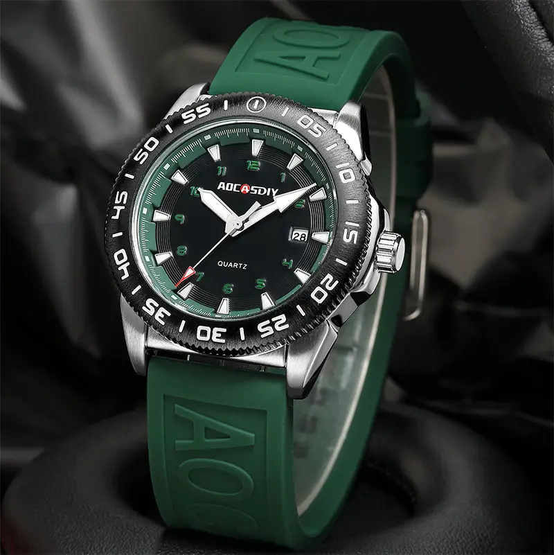 Men's Luminous Silicone Watch Orange Sport Design — feature 18