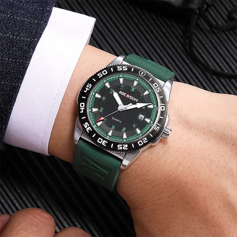Men's Luminous Silicone Watch Orange Sport Design — feature 20