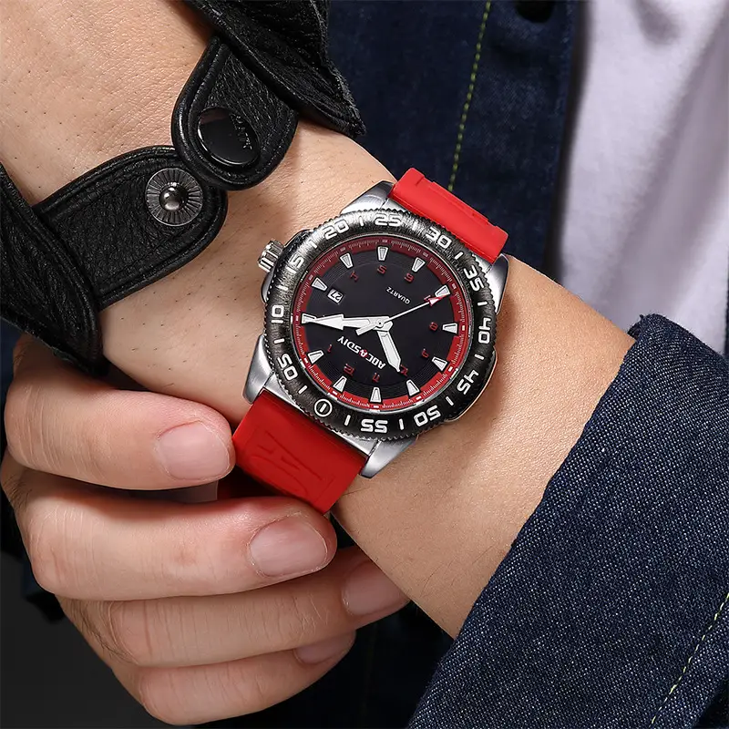 Men's Luminous Silicone Watch Orange Sport Design — feature 23