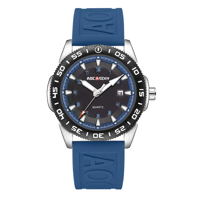 Men's Luminous Silicone Watch Orange Sport Design - Image 3