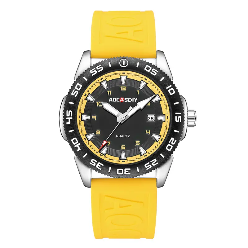Men's Luminous Silicone Watch Orange Sport Design - Image 5