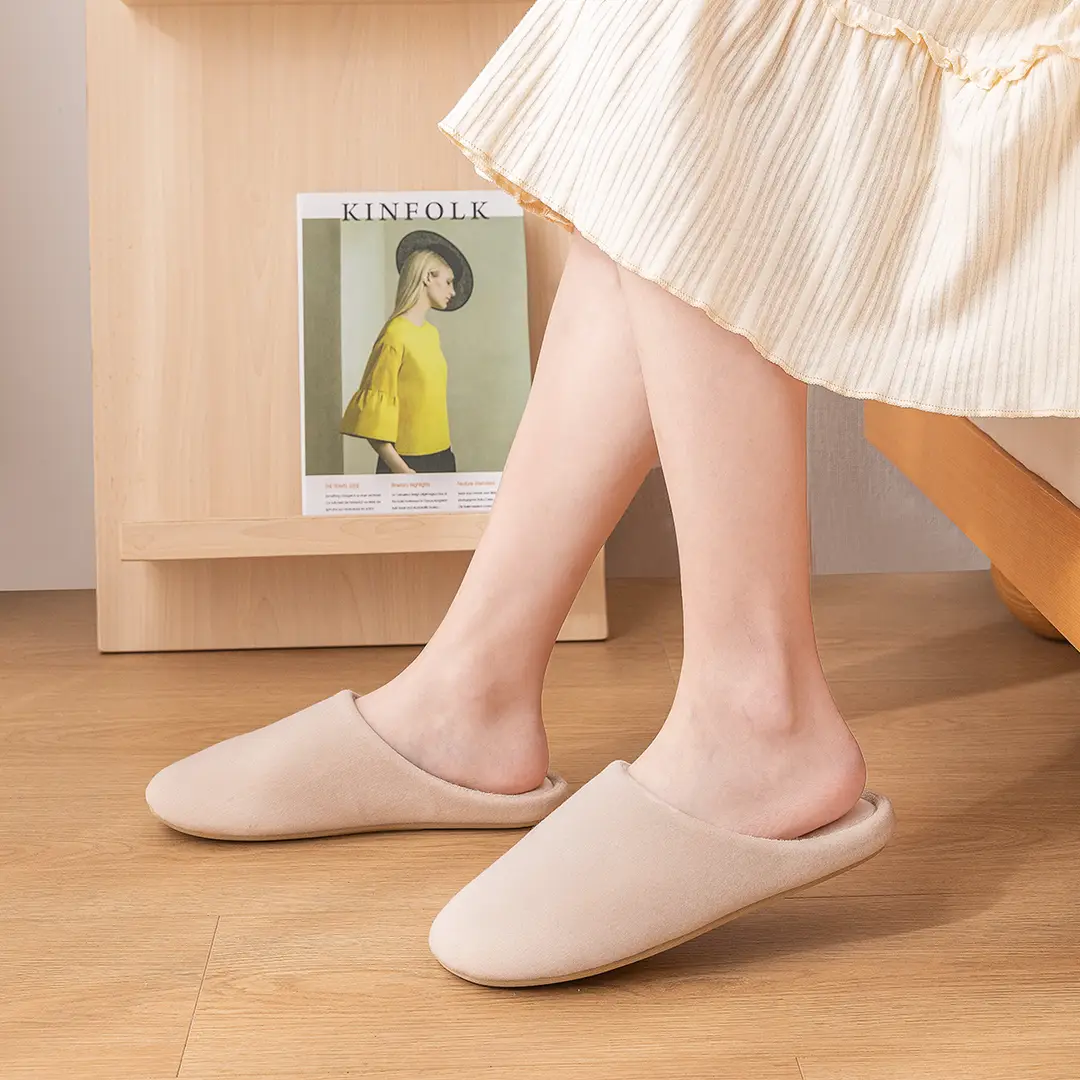 Silent Slippers for Women, Winter 2026 New Model, Indoor Home Wooden Floor Non-Slip Slippers, Couple's Cotton Slippers for Men in Winter - Image 5