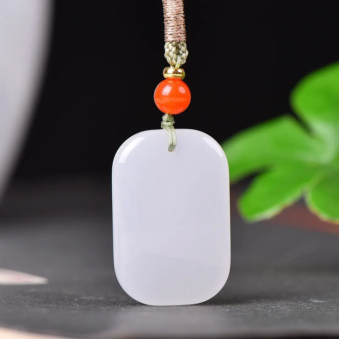 Exquisite Gold & Jade Ping An Necklace for Men