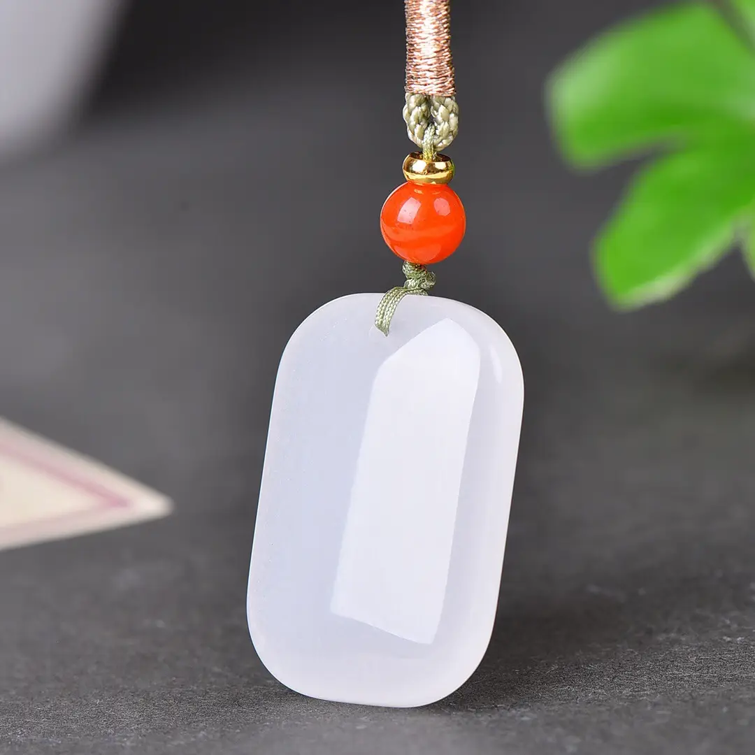 Exquisite Gold & Jade Ping An Necklace for Men