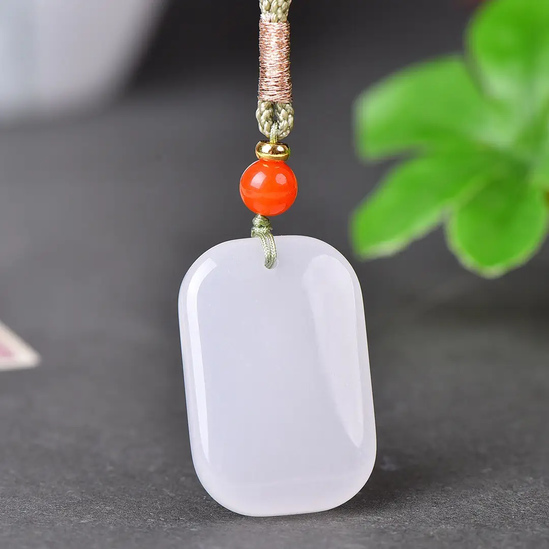 Exquisite Gold & Jade Ping An Necklace for Men