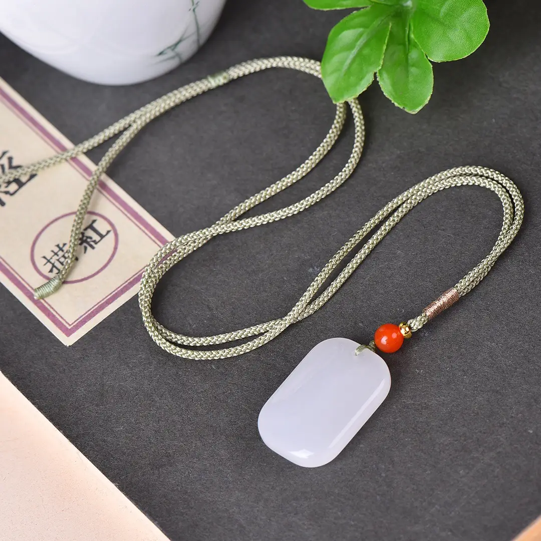 Exquisite Gold & Jade Ping An Necklace for Men — feature 7
