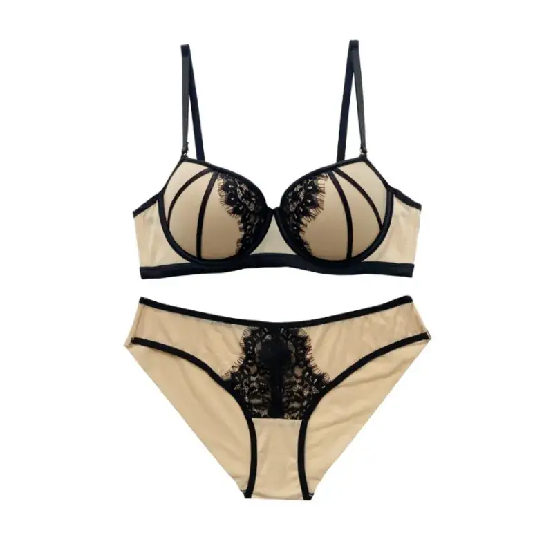 Black Lace Push Up Bra for Small Chest Anti Sagging