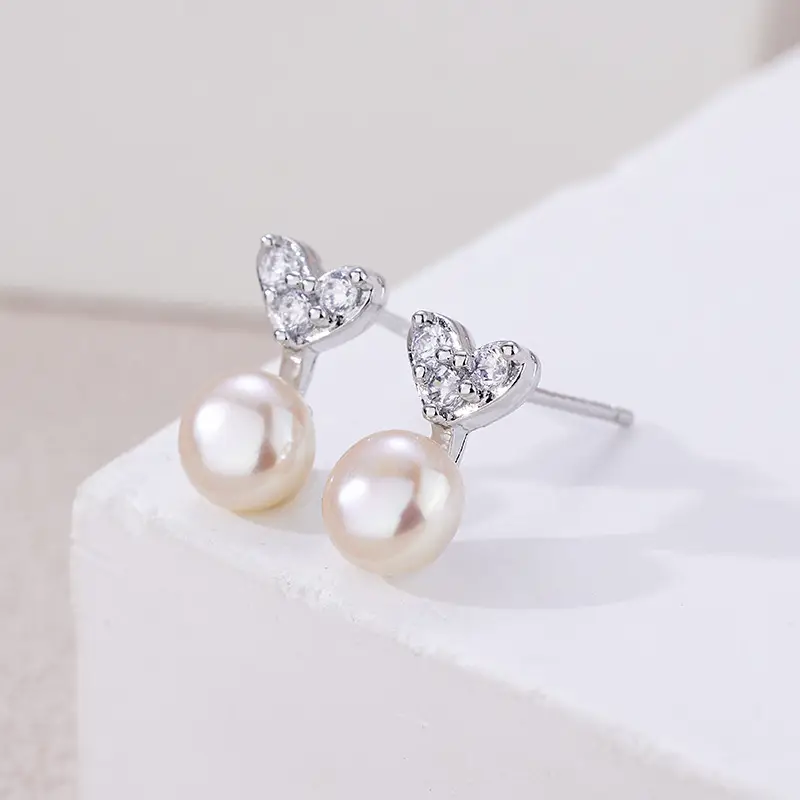 Natural Pearl Earrings for Women's High-End Jewelry - Image 9
