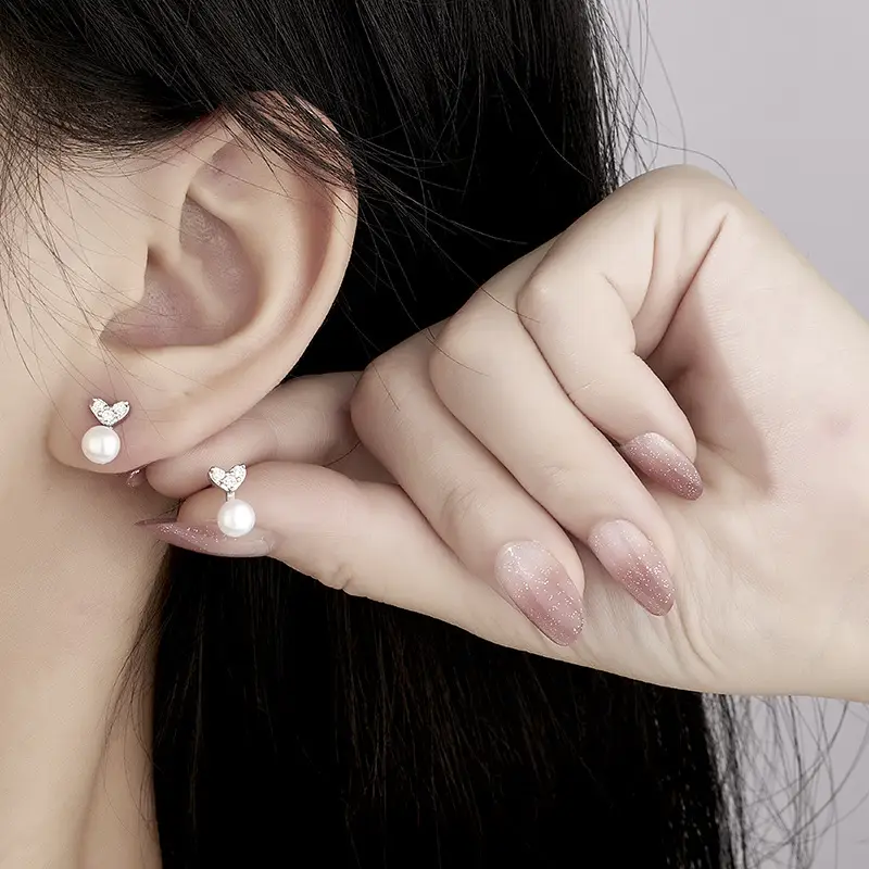 Natural Pearl Earrings for Women's High-End Jewelry - Image 10