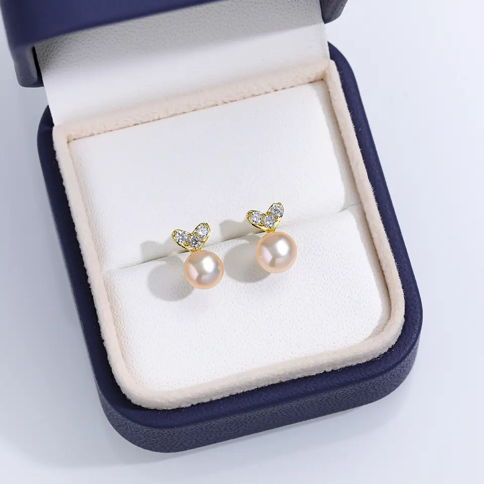 Natural Pearl Earrings for Women's High-End Jewelry - Image 5