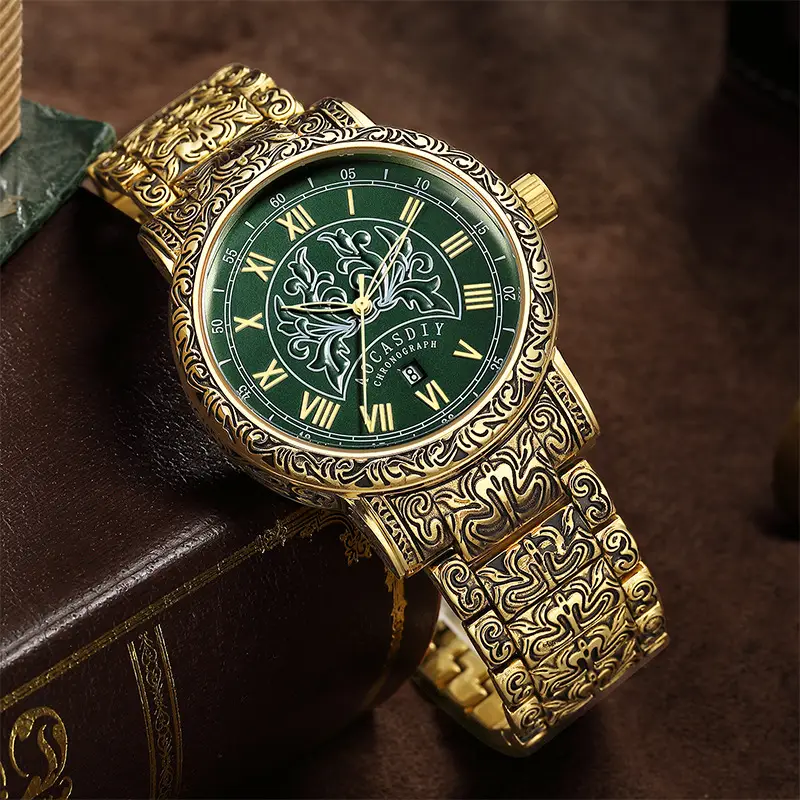 Ancient Roman Carved Gold Watch for Men - Image 8