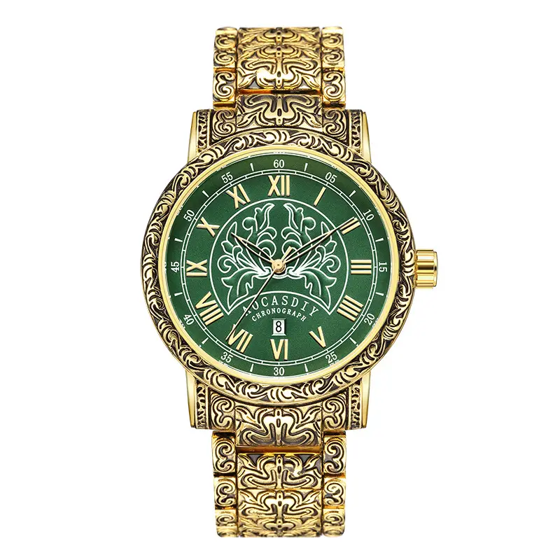 Ancient Roman Carved Gold Watch for Men - Image 2