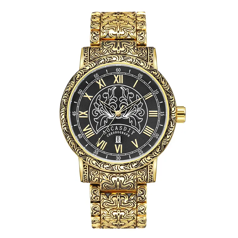 Ancient Roman Carved Gold Watch for Men - Image 5