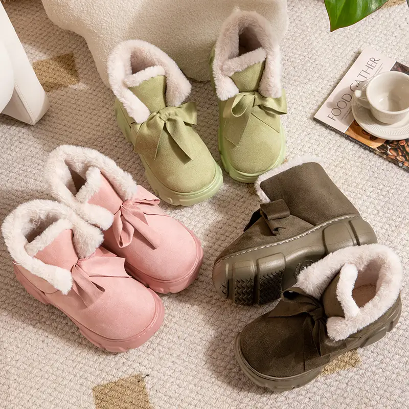Nanbowan cotton-padded shoes women's winter wear high-top warm fleece-lined thick height increasing non-slip Korean style all-match snow boots women - Image 7