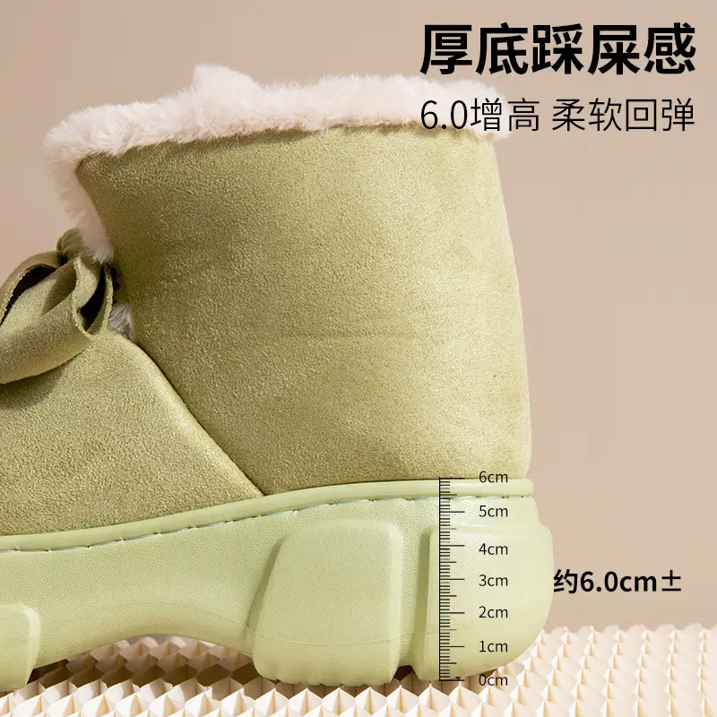 Nanbowan cotton-padded shoes women's winter wear high-top warm fleece-lined thick height increasing non-slip Korean style all-match snow boots women - Image 8