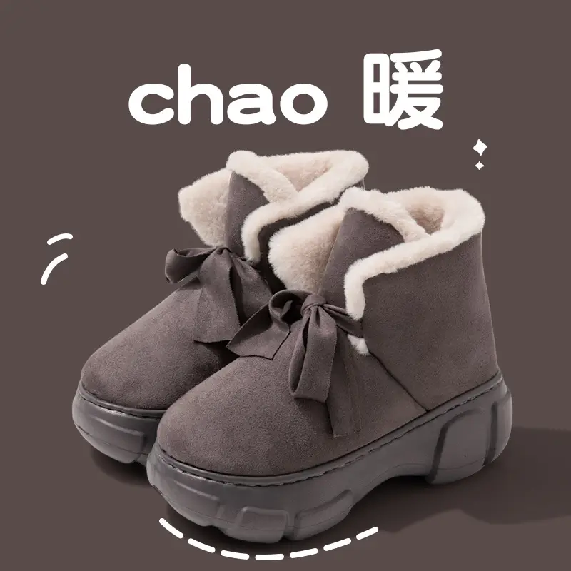 Nanbowan cotton-padded shoes women's winter wear high-top warm fleece-lined thick height increasing non-slip Korean style all-match snow boots women - Image 5