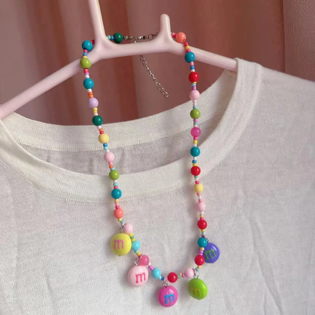 New Colorful Beaded Necklace for Girls with Five-Pointed Stars — feature 10