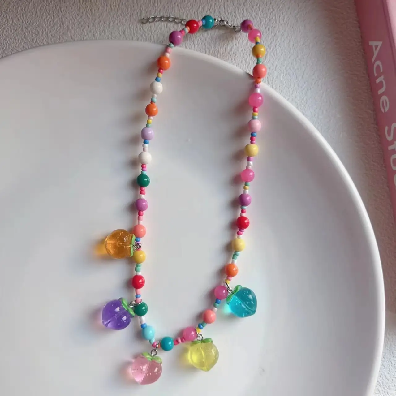 New Colorful Beaded Necklace for Girls with Five-Pointed Stars - Image 4