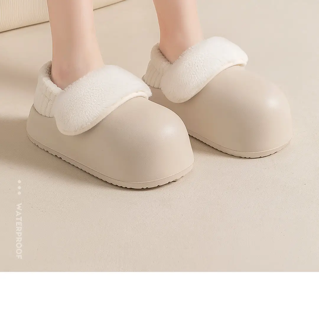 Waterproof Cotton Slippers for Women, Winter 2026 New Model, Indoor Home Soft-Soled Warm Plush Detachable Cotton Shoes — feature 2