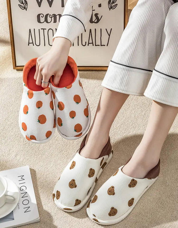 Moon Shoes Spring and Summer Thin Indoor Home Soft Bottom Heel Household Non-slip Cotton Slippers Female Pregnant Women Postpartum — feature 4