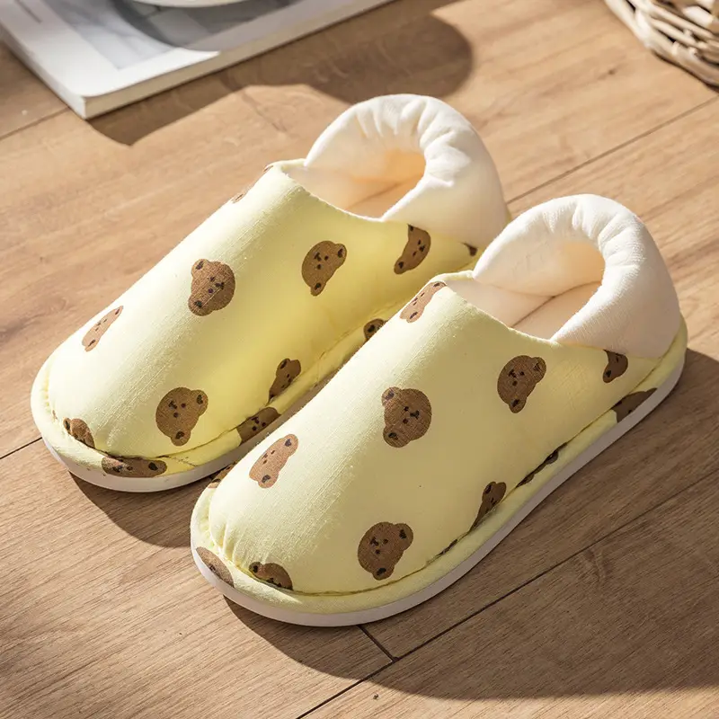 Moon Shoes Spring and Summer Thin Indoor Home Soft Bottom Heel Household Non-slip Cotton Slippers Female Pregnant Women Postpartum - Image 3