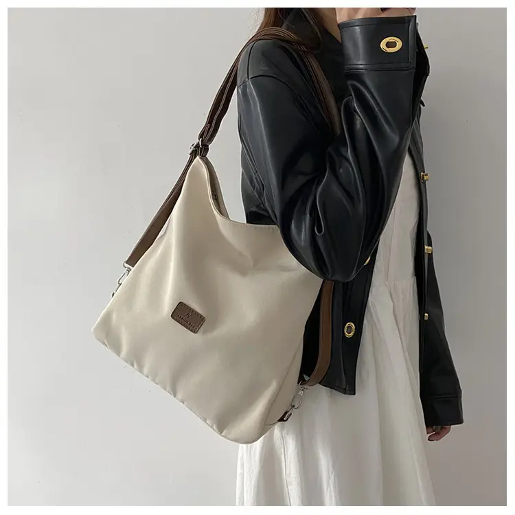 Black Canvas Student Tote Bag Large Capacity — feature 13