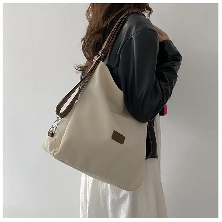 Black Canvas Student Tote Bag Large Capacity — feature 14