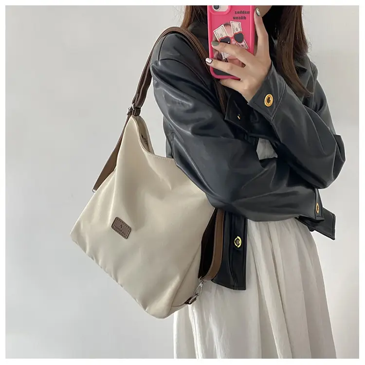 Black Canvas Student Tote Bag Large Capacity — feature 15
