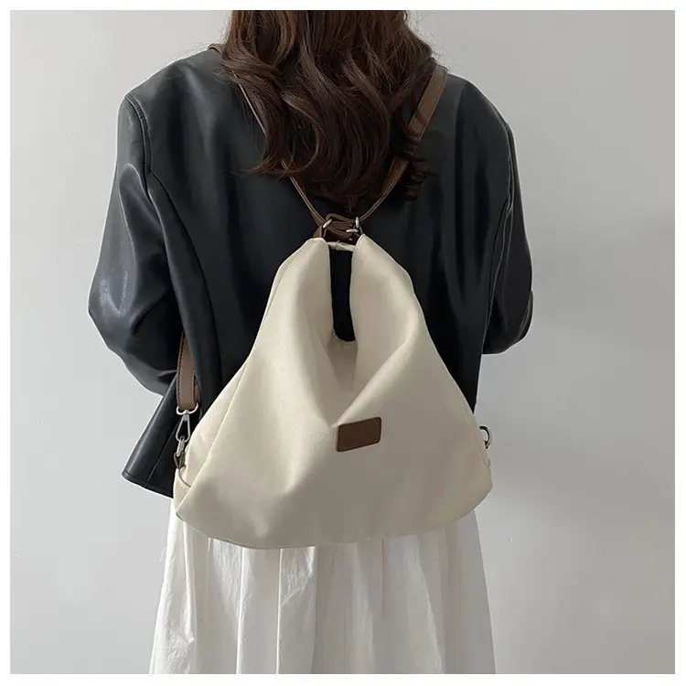 Black Canvas Student Tote Bag Large Capacity — feature 16