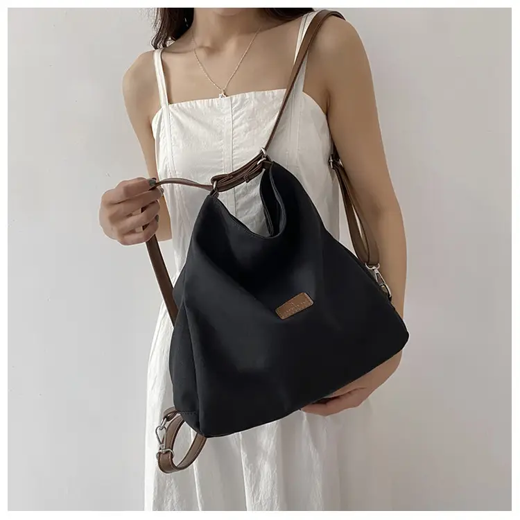 Black Canvas Student Tote Bag Large Capacity — feature 25
