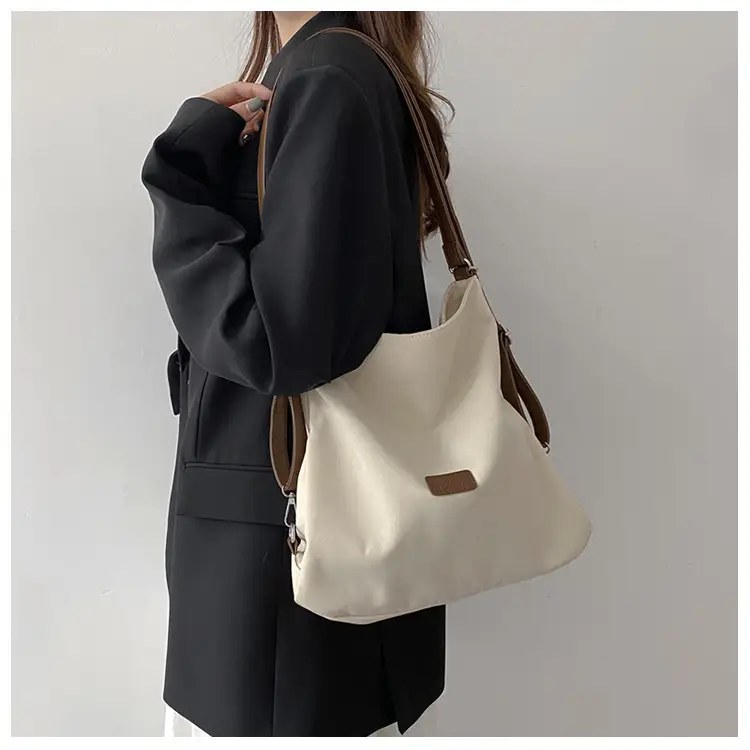 Black Canvas Student Tote Bag Large Capacity — feature 26