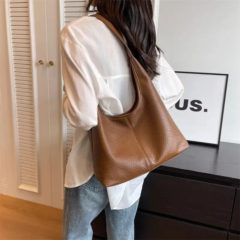 Women's Korean Style Tan Shoulder Bag 2023 - Image 9