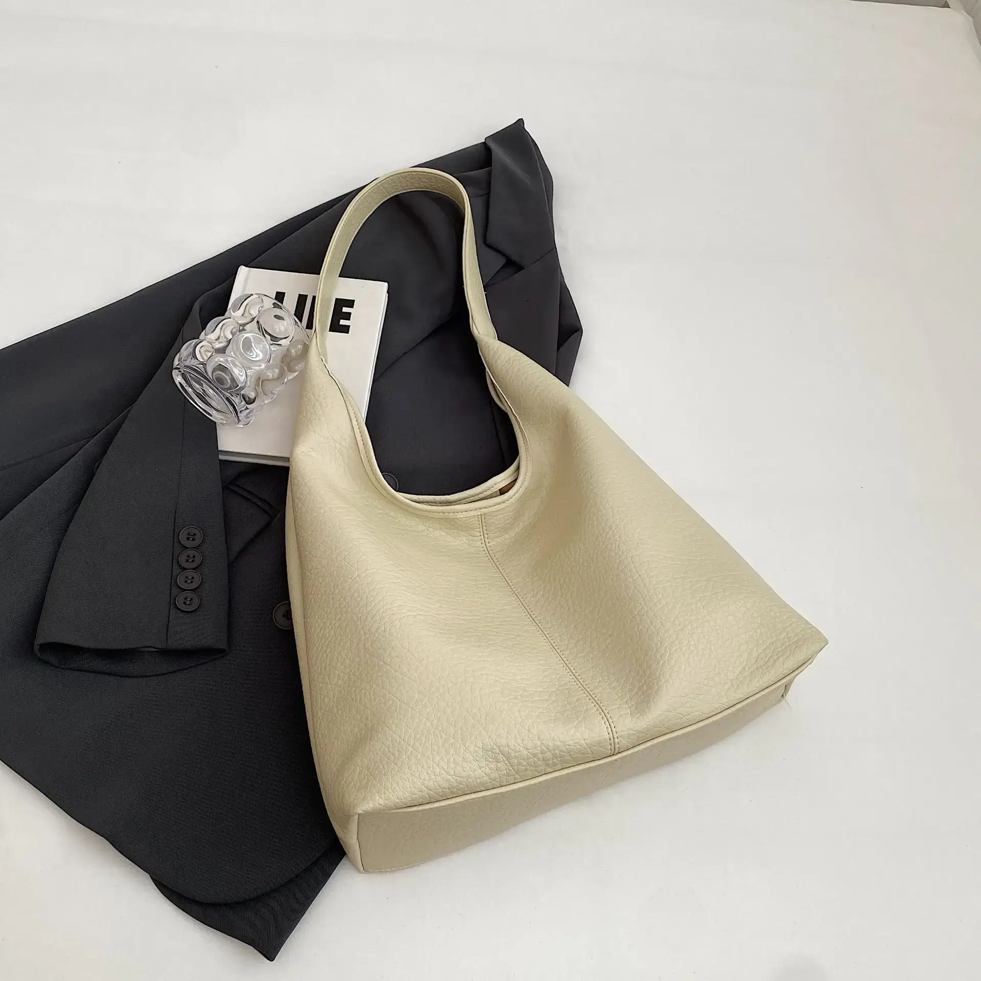 Women's Korean Style Tan Shoulder Bag 2023 - Image 2