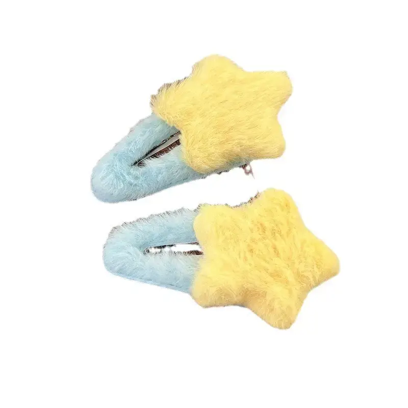 Plush Star BB Hair Clips Five-Pointed Sweet Cute