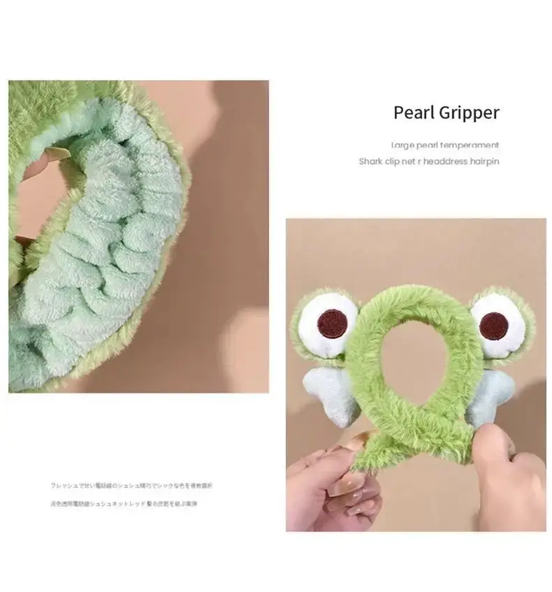 Plush Green Frog Hair Band for Women — feature 5