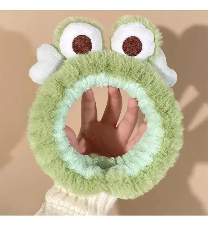 Plush Green Frog Hair Band for Women — feature 6