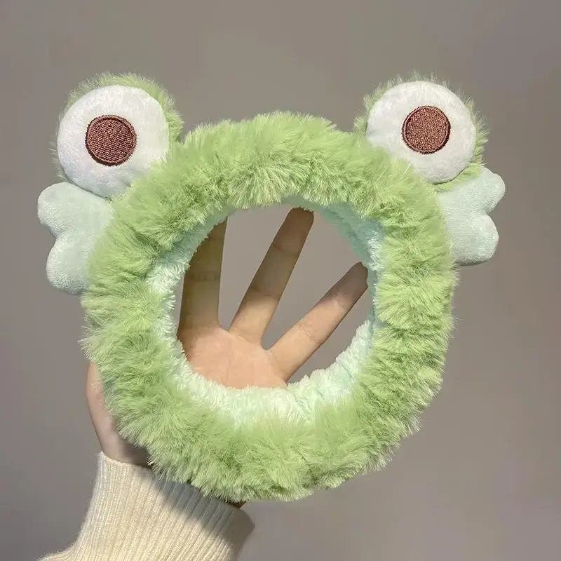 Plush Green Frog Hair Band for Women - Image 2